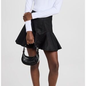 7 For All Mankind Black Skater Skirt